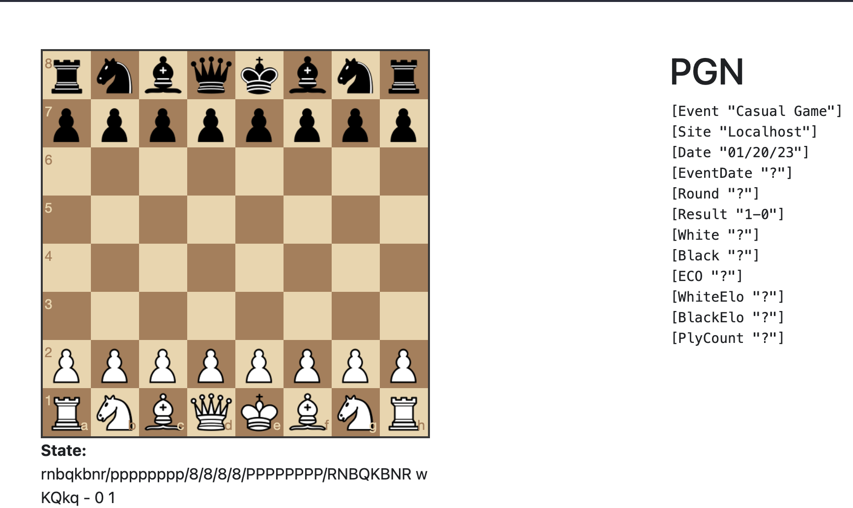 Chess PGN (Portable Game Notation) 